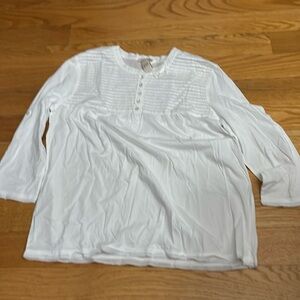 Sundance Women’s White 3/4 sleeve Shirt